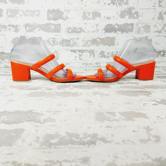 New SCHUTZ Olly Slip On Block Heel Leather Classic Sandal K959 - Picture 7 of 14